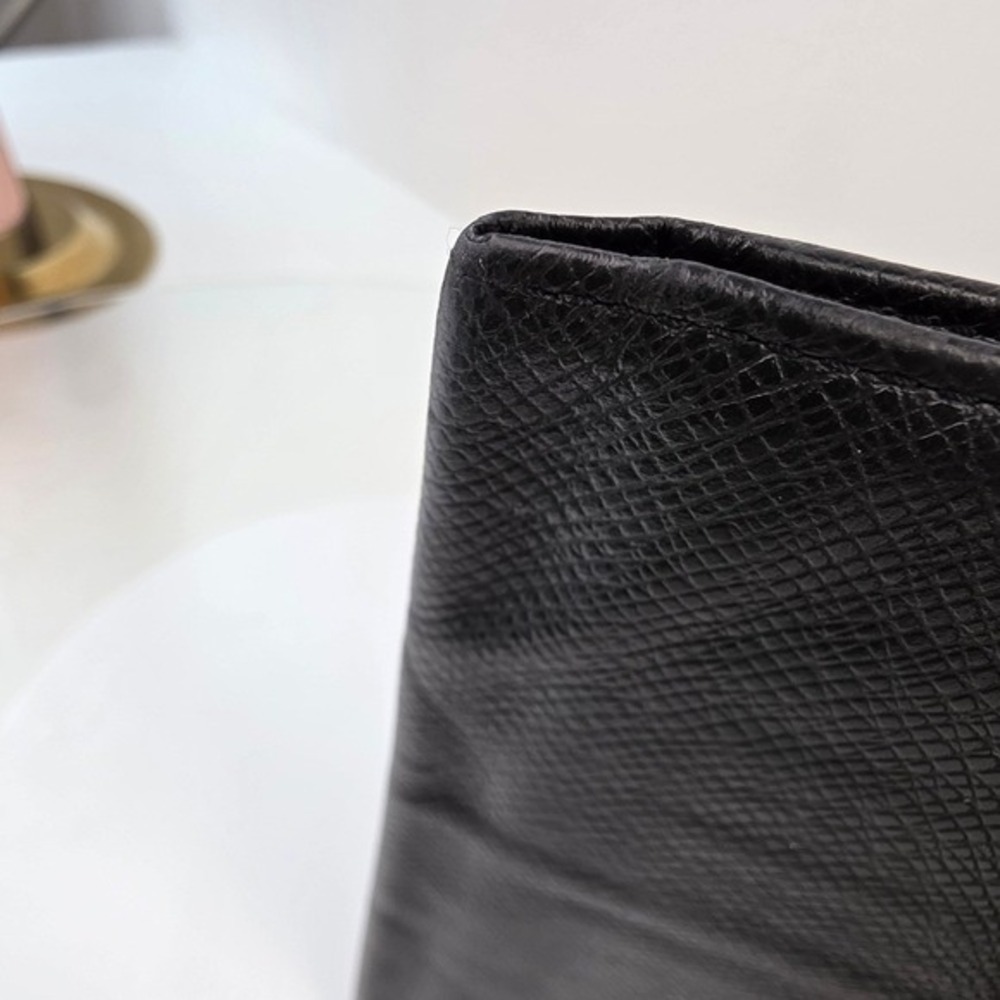 Louis Vuitton Brazza Taiga Wallet long Bifold Leather Black Slim - Picture 6 of 16